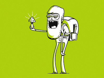 Forest Lover beard characters forest illustration monochrome mushrooms vector vectorart