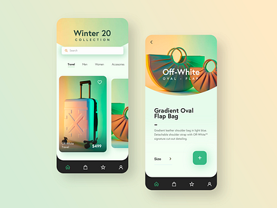 Luxury Bags Store app bag creative ecommerce gradient ios luxury minimal mobile off white shop store ui ux