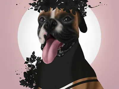 ' BUTCH THE BOXER 🖤' boxer boxerdog character digitalart digitalpainting dog fineart iconic illustraion ipadpro portrait procreate procreate art profile realistic realistic illustration
