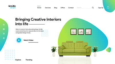 Interior web landing page interior website ui design web design website design website landing page design website ui design white website