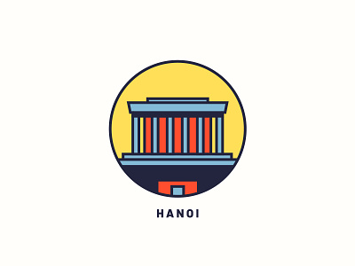 Hanoi art city city guide design hanoi icon illustration logo postcard poster print vector vietnam web