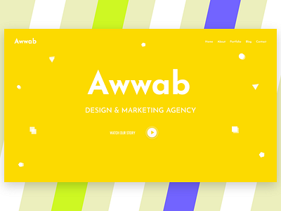 Awwab header/hero section color 2 agency design hero area hero banner home page design landing page concept ui ux web website