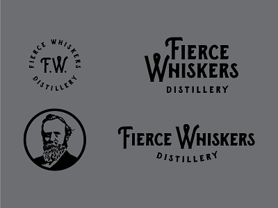 Fierce Whiskers Branding badge branding logo wordmark