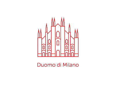 Duomo icon italy monoline sightseeing