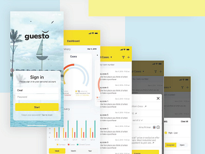 Guesto Mobile Application android app design ios mobile prototype ui ui design ui8 uiux ux