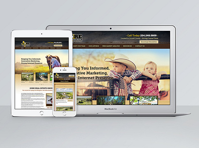 Western style real estate website cowboy mobile design ranch real estate real estate agency real estate branding responsive web design ui design webdesign website website design