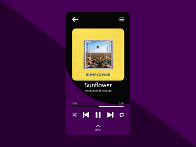 Music player song playing UI app app ui challenge daily ui dailyui design music music app music player music player app music player ui song songs ui ux