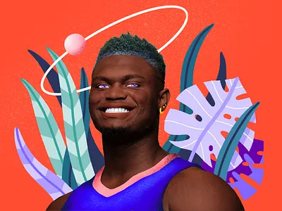 Zion Williamson basketball illustration nba procreate zion williamson