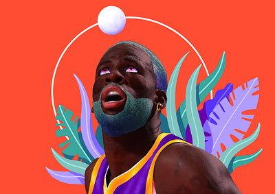 Draymond Green basketball doodles draymond green golden state warriors illustration nba portrait procreate