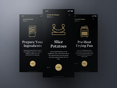 Sheek Food iOS UI Kit Cooking Mode clean cook cooking dark design elegant food frish ios kit order professional recipes restaurants sheek shift system ui ui8 yung