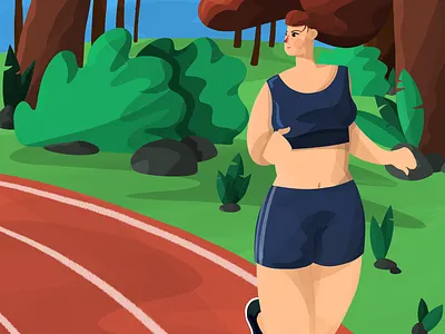 Runner anilemmiler art digital art illustration painting plants procreate run