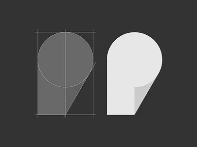 P + PAPER bold brand branding fresh geometic iconic letter letter p logo logo design mark minimal modern modern art monogram p logo paper simple type typography