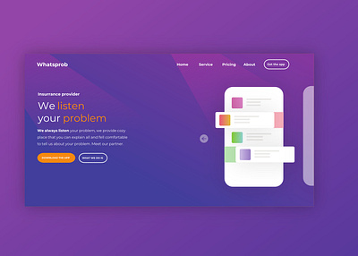 Landing Page About the Insurrance App insurance landing landing design landingpage