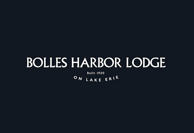 Unused Bolles Harbor Lodge wordmark