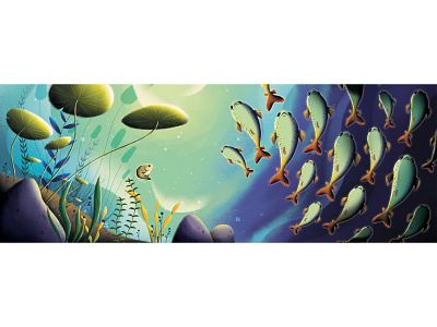 for childrens book art artwork background childrens childrens book childrens book art childrens illustration conceptart design digitalart drawing fish illustration painting plant sea under the sea