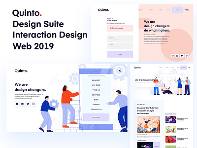 Quinto Design Suite adobe xd app landing page minimal ui user interface ux web webdesign website