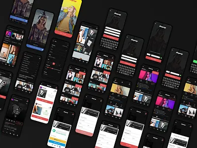 Depop UI restyling app black dark dark mode dark theme dark ui depop fashion app mobile ui ui ui ux user experience user interface user interface design userinterface