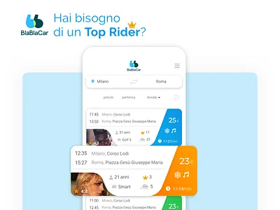 Blabla Restyling mobile ui ui user interface
