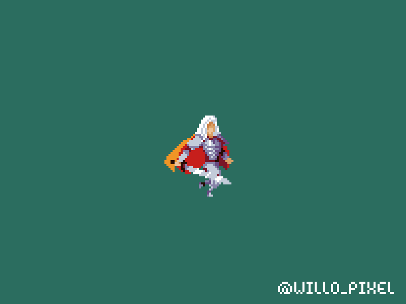 Gareth - Demons Of Asterbotg 2d art animation 2d animation design game art game asset pixel animation pixel art sprite