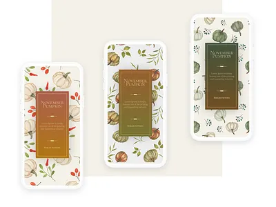 Watercolour pumpkin patterns. Stories Templates. autumn background botanical branding decorate design element floral floral art frame hand drawn october pattern post pumpkin social socialmedia stories wallpaper watercolour