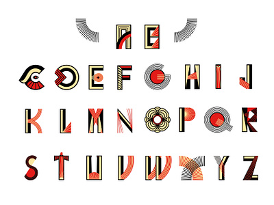 An Alphabet design illustration typography vector