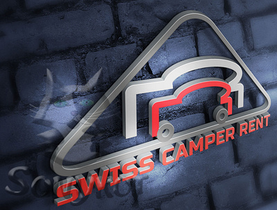 3D camprusso mockup wm branding vector лого
