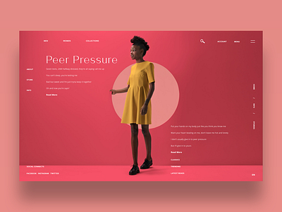 Peer Pressure fashion graphic design photography ui ui design uiux ux ux design web design