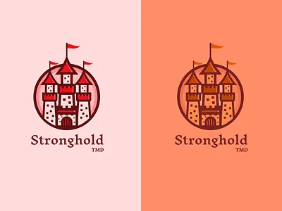 Stronghold TMD - Logo Concept 🏰 branding castle clean concept design illustration logo simple typography ui vector