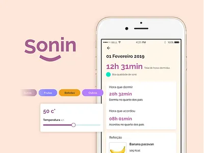 Sonin - Your baby sleeping better baby iot schedule ui user interface ux