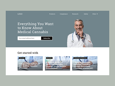 Medical Cannabis landing page minimal