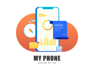 My Phone app design icon illustration illustrator logo ui ux vector web