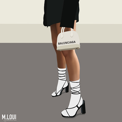 balenciaga @m.loui clothing design flat illustration photoshop