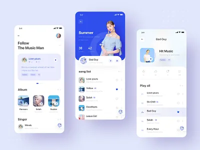 11/18 Simple music interface appreciation branding illustration ui 应用