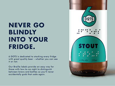 6DOTS Accessible Branding & Ad Campaign accessibility accessible ad campaign beer beer label braille branding inclusive design label label design logo logo design packaging packaging design vector