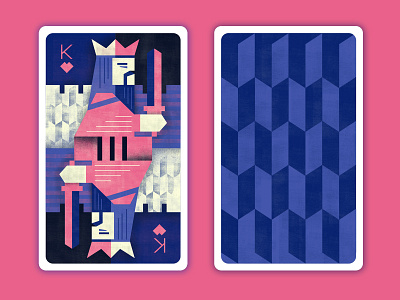 Playing cards. Weekly warm up card game cards geometric grunge illustration illustration art illustrator king poker retro texture vintage