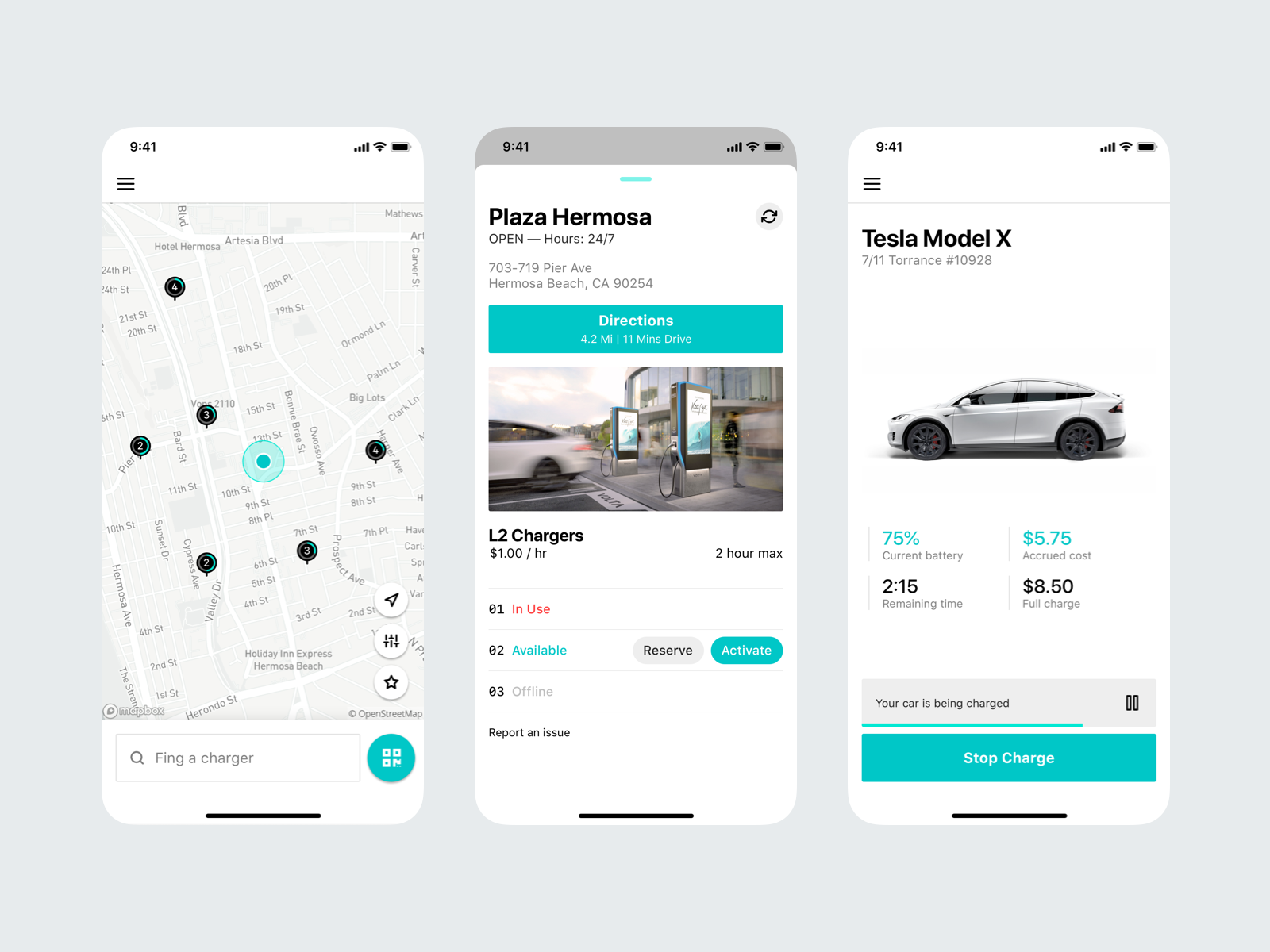 Example of Electric Vehicle Charger App