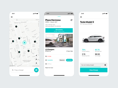 Electric Vehicle Charger App app charger ui