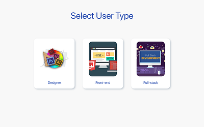 Daily UI #064 Select User Type app daily 100 challenge daily ui daily ui 064 dailyui dailyui 064 dailyuichallenge design ui user type ux web