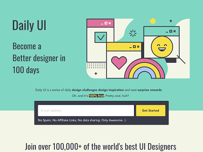 Daily UI#100 [ Redesign Daily UI Landing Page ] 100 daily daily 100 challenge daily ui daily ui challenge dailyui design figma landing page landing page design landingpage ui web