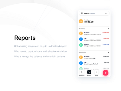 Reports of expense card UIUX Design by wsdesin android app app template design expense manager expense tracker mobile uikit uiux