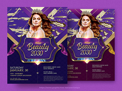 Beauty Contest Flyer advertisement beautiful beauty beauty contest beauty pageant competition creative fashion flyer miss universe miss world nightclub photoshop poster print design promotional design psd flyer royal design satgur template