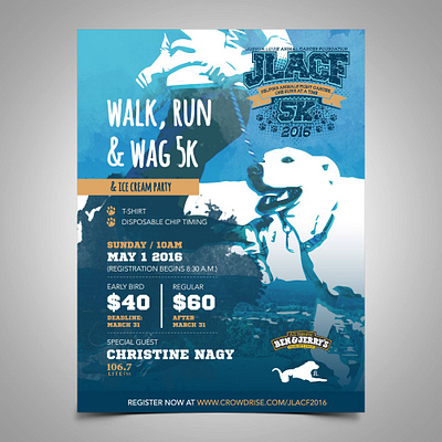 Dog walk and ice cream party flyer dog illustration event graphic design ice cream party print social media sunday walk