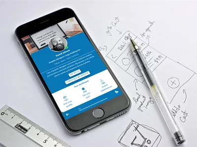 Linkedin user profile adobexd branding linkedin mobile ui userprofile