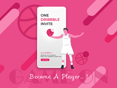Dribbble Invite Giveaway adobe xd design dribbble dribbble best shot dribbble invite dribbble invites dribbble player dribbble shot dribbblers game on giveaway graphic illustration invite minimalistic vector
