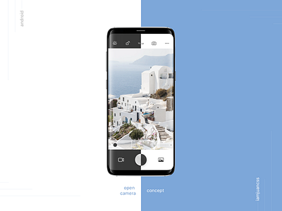 Open Camera Concept artwork black blue camera colors dark dashboard design flat open source screen ui ux
