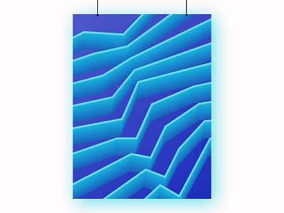 Gradient Poster Design adobe art blue branding conceptual creative decor design gradient illustration illustrator inspiration maze minimal poster print simple smart vector wall