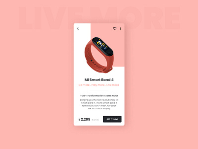 Mi Ui Redesign : Smartband 4 android app clean colors concept design flat ios light mi minimal redesign smartband ui uidesign ux xiomi