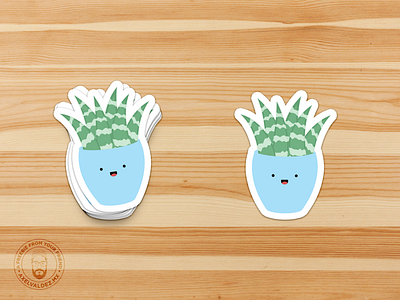 Succulent stickers!! illustration plant sticker design sticker mule succulent