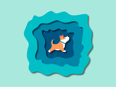 Depth of Shadows adobe animal colors design dog dribbble flat design fluid illustration illustrator shades shadows vector