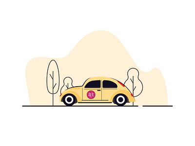 First Shot - Volkswagen car cartoon classic combi concept design flat icon illustration modern new old sport transportation vector volkswagen vw
